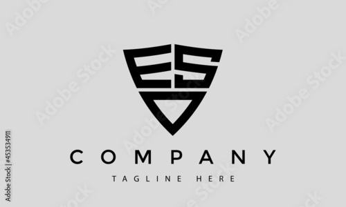 ESO letters creative logo with shield