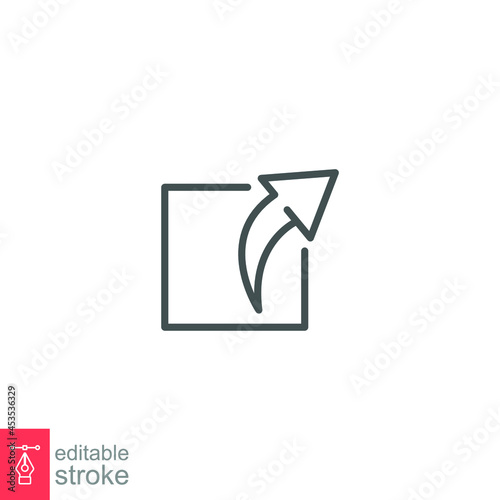 Action sign, deploy, business line icon. Deployment, Devops, development operations. Release Software engineering practice. Editable stroke Vector illustration. Design on white background. EPS 10