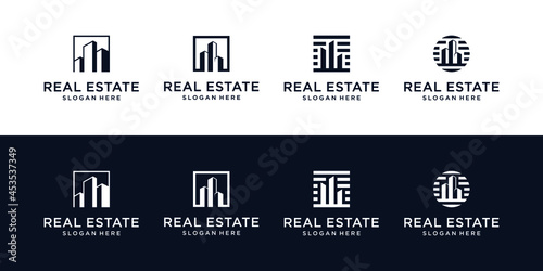 Collection real estate logo template