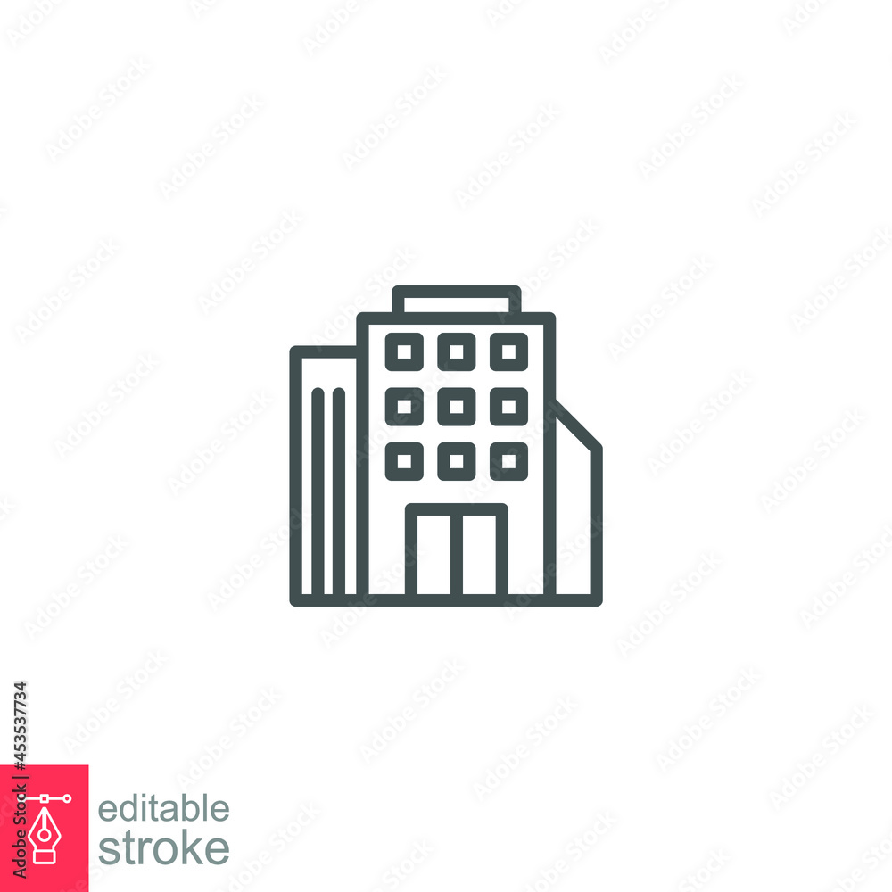 Our Services Building Office line icon. High rise construction, tall urban Architecture for city, financial district workplace editable stroke Vector illustration design on white background EPS 10 Our Services Building Office line icon. High rise construction, tall urban Architecture for city, financial district workplace editable stroke Vector illustration design on white background EPS 10