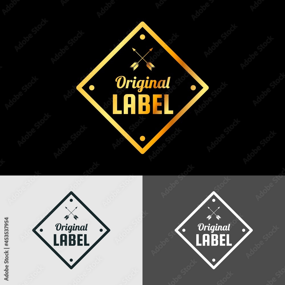 Obraz premium Best stamp with three color with editable vector