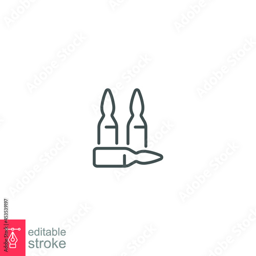 Vaccine, medicine, press line icon. vaccination ampoule in three bottle set. Medical ampules, sign for mobile concept and web Editable stroke vector illustration design on white background. EPS 10