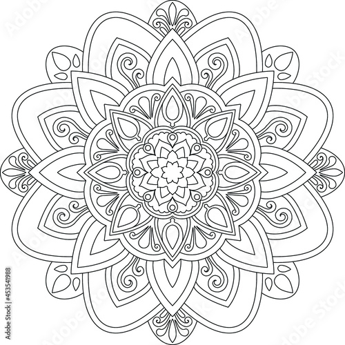 mandala design for coloring page