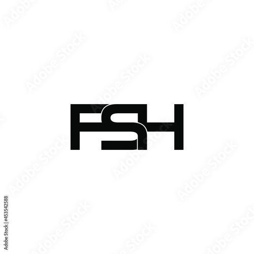 fsh initial letter monogram logo design