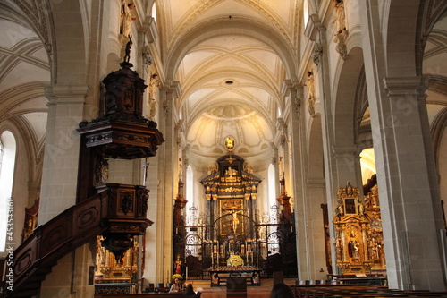 Inside The Church of St. Leodegar  Hofkirche St. Leodegar  Lucerne  Switzerland