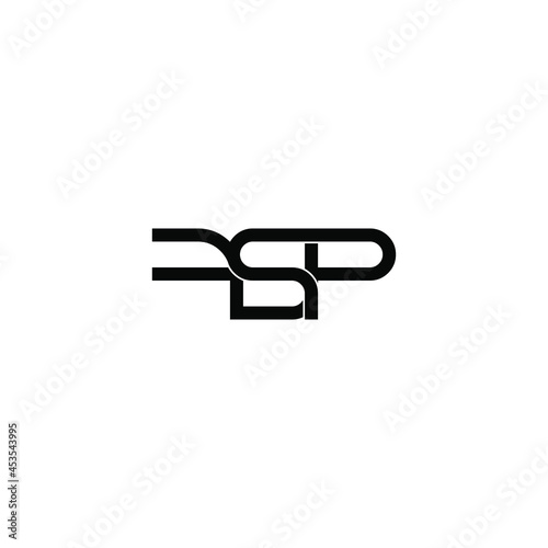 fsp initial letter monogram logo design