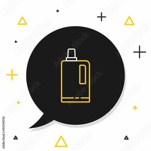 Line Fabric softener icon isolated on white background. Liquid laundry detergent, conditioner, cleaning agent, bleach. Colorful outline concept. Vector