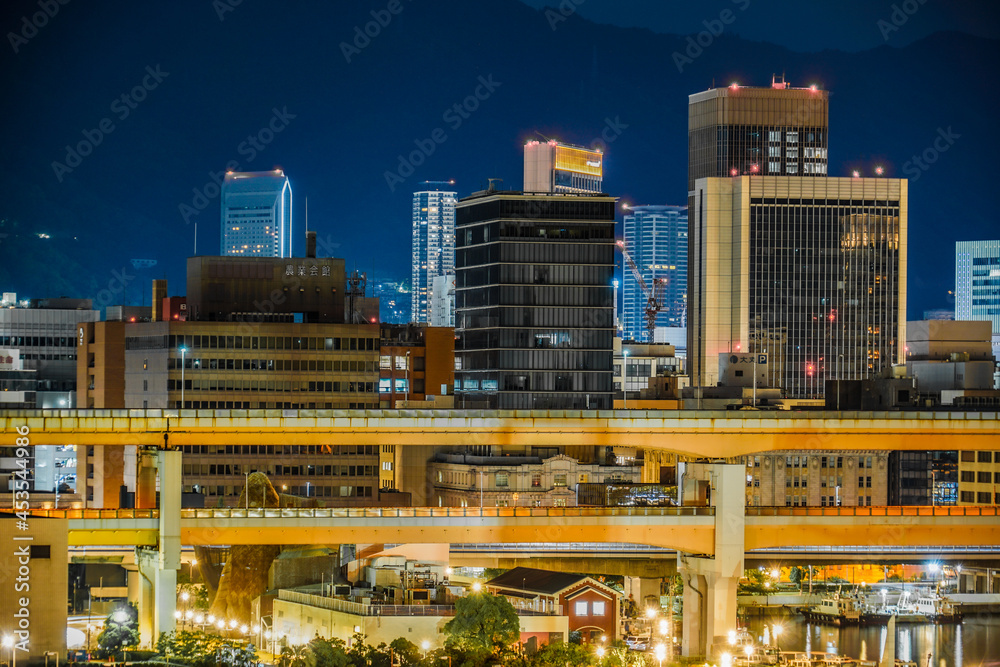 神戸市夜の町並みのイメージ 神戸市夜の町並みのイメージ