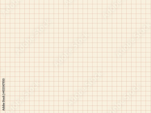 Seamless texture of graph paper, grid line paper sheet, brown straight lines on brown background, Illustration business office and the bathroom wall and education. 