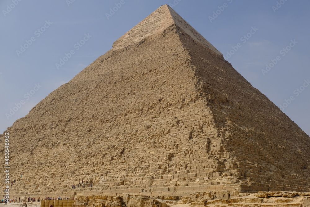 Egypt Cairo - Close-up of the Pyramid of Khafre in Giza Egypt Cairo - Close-up of the Pyramid of Khafre in Giza