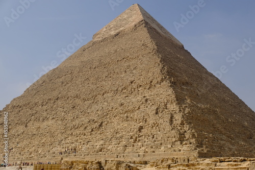 Egypt Cairo - Close-up of the Pyramid of Khafre in Giza