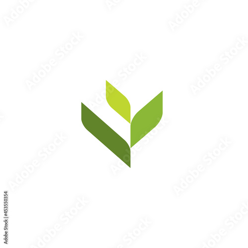 V Leaf Simple Logo