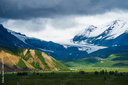 Gulkana Glacier View from Richardson Highway in Alaska