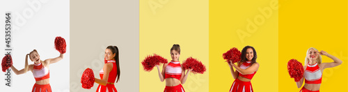 Collage with beautiful fema...