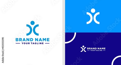 HUMAN RESOURCES LOGO GEOMETRIC EDITABLE