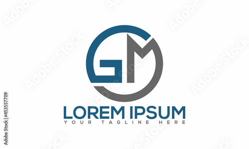The Best Design gm logo unique modern minimalist simple creative abstract and vector