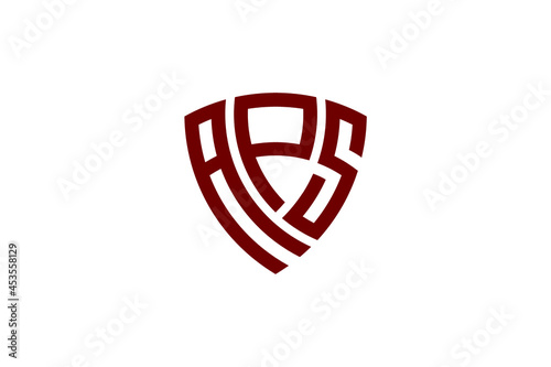 aps creative letter shield logo design vector icon illustration	
