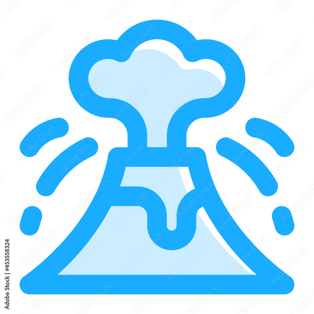 Volcano Eruption Icon Illustration Volcano Eruption Icon Illustration
