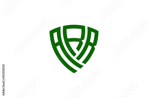 arr creative letter shield logo design vector icon illustration	
 photo