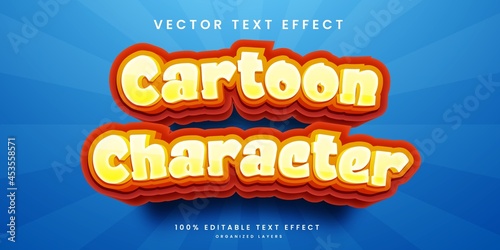 Editable text effect in cartoon character style