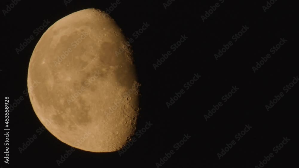 Incomplete Moon slow moves through the night sky. Incomplete Moon slow moves through the night sky.