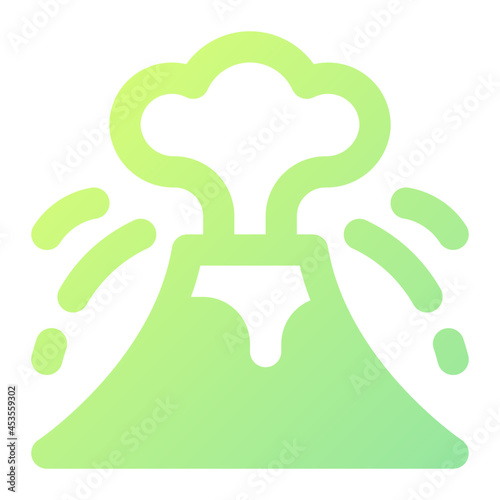 Volcano Eruption Icon Illustration