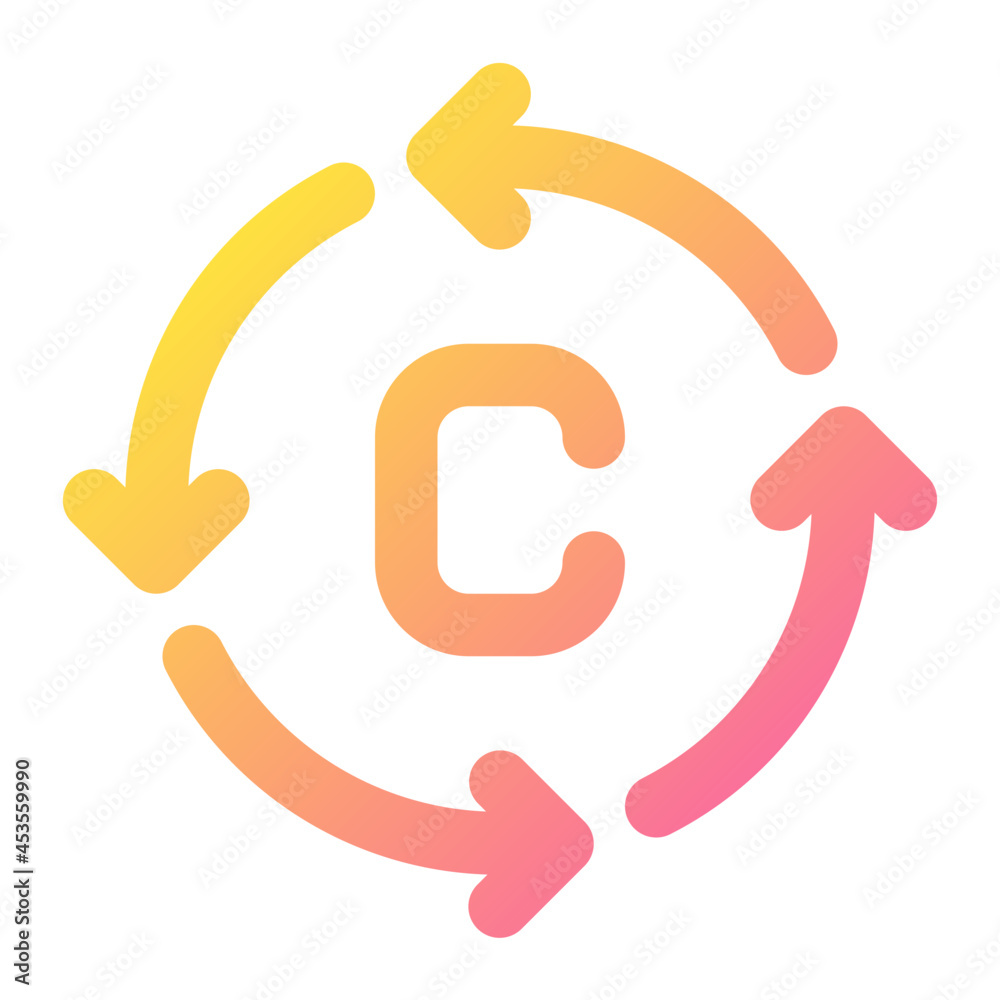 Carbon Cycle Icon Illustration Carbon Cycle Icon Illustration