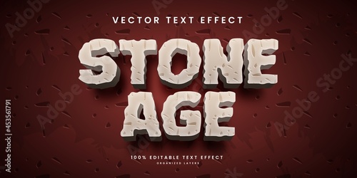 Editable text effect in stone age style