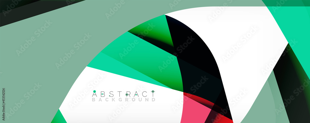 Geometric abstract background - multicolored abstract shapes on white. Vector Illustration For Wallpaper, Banner, Background, Landing Page Geometric abstract background - multicolored abstract shapes on white. Vector Illustration For Wallpaper, Banner, Background, Landing Page