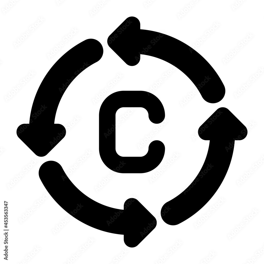 Carbon Cycle Icon Illustration Carbon Cycle Icon Illustration