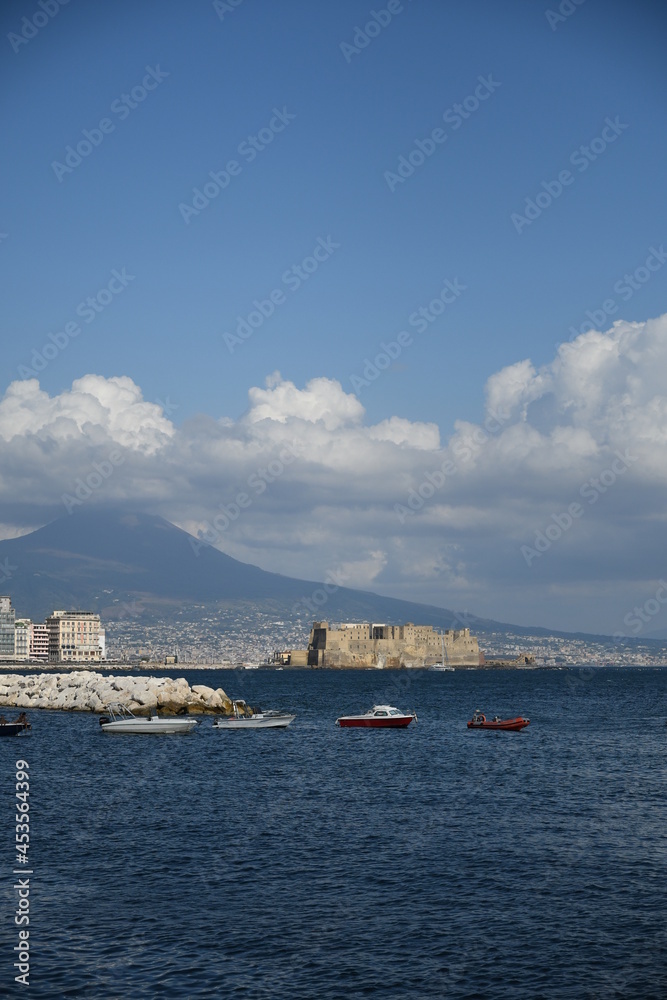 The panoramic promenade in Naples, a city in southern Italy.	