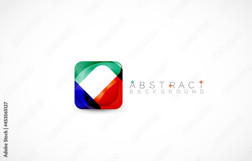Minimal background. Abstract square shape with round corners created with wavy forms. Vector Illustration For Wallpaper, Banner, Background, Landing Page Minimal background. Abstract square shape with round corners created with wavy forms. Vector Illustration For Wallpaper, Banner, Background, Landing Page