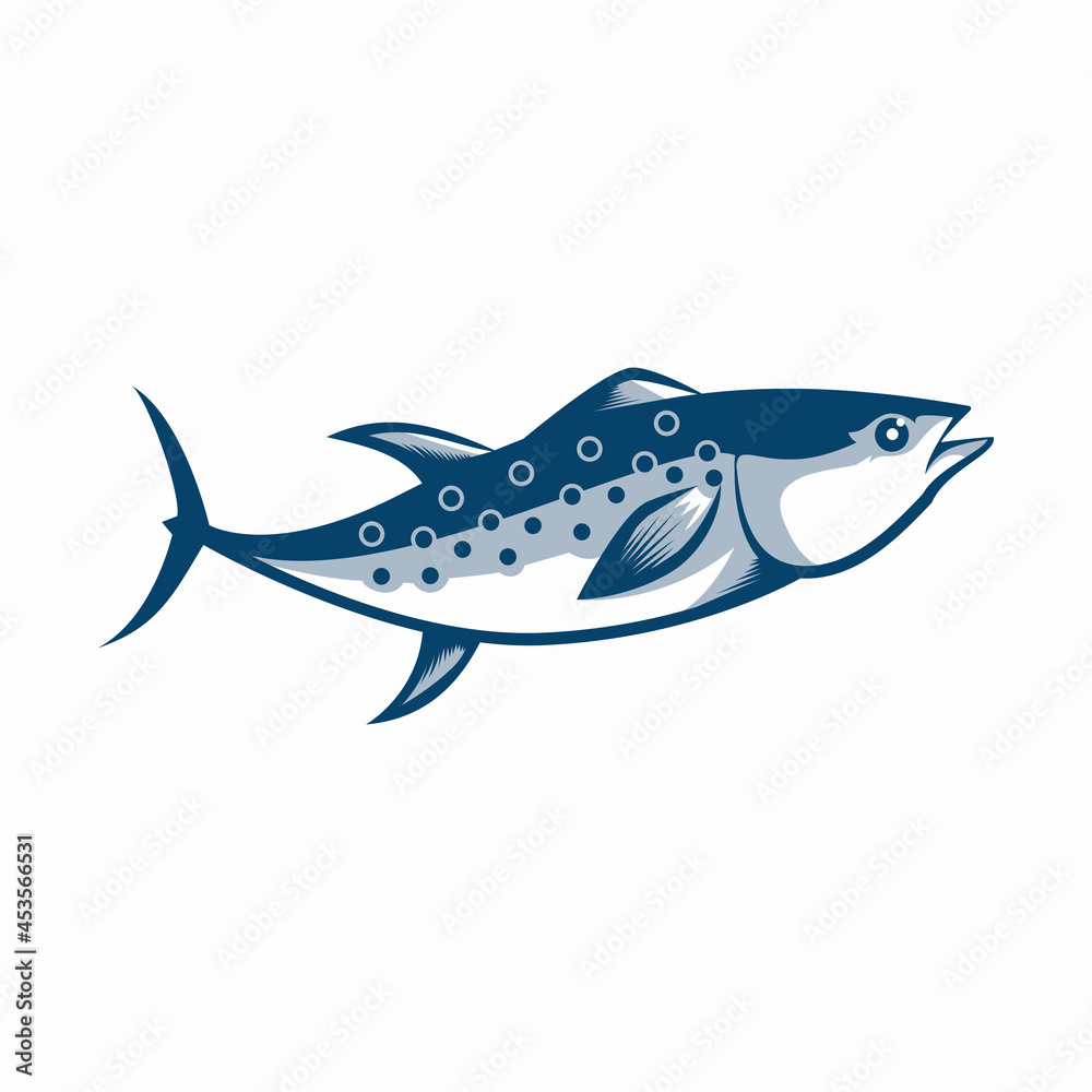 Obraz premium Fish logo template design vector