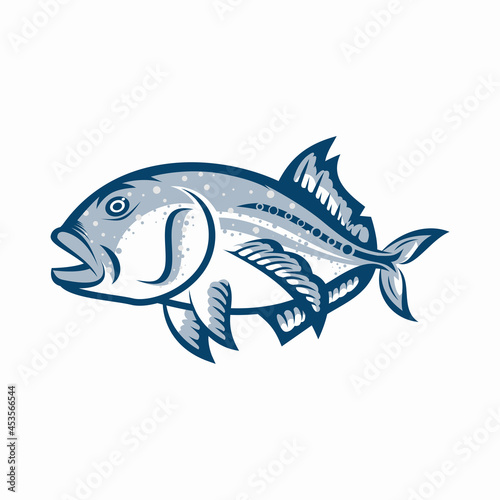 Fish logo template design vector