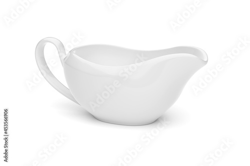 Φωτογραφία Empty gravy boat isolated on white. 3D rendering.