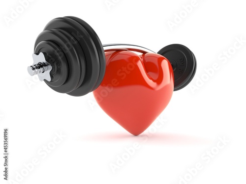 Heart with barbell photo