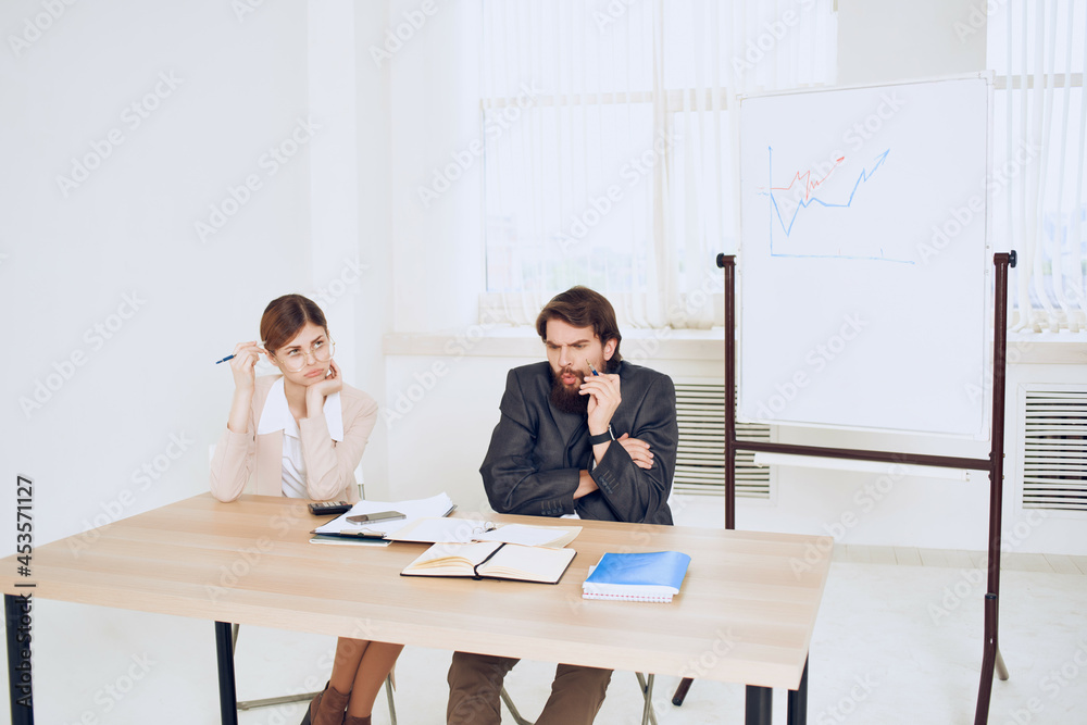 business men and women work desk message emotions professionals work colleagues business men and women work desk message emotions professionals work colleagues