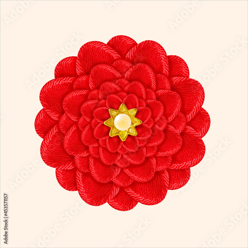 つまみ細工で作られた花のグラフィックとベクター背景