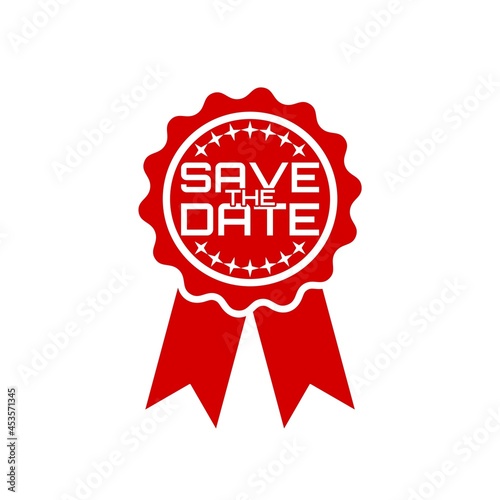 Save the date sign isolated on white background