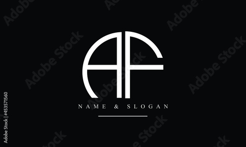 AF, FA, A, F abstract letters logo monogram