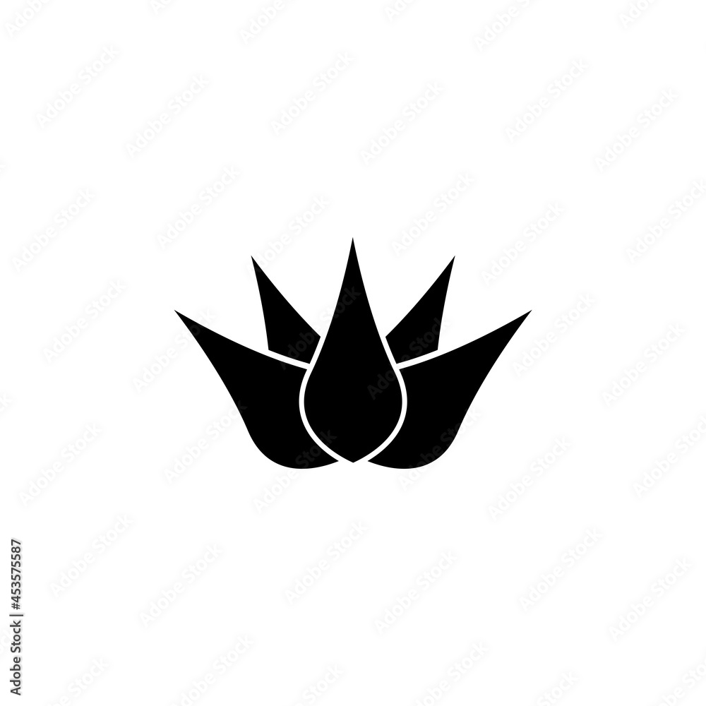 Lotus icon isolated on white background Lotus icon isolated on white background