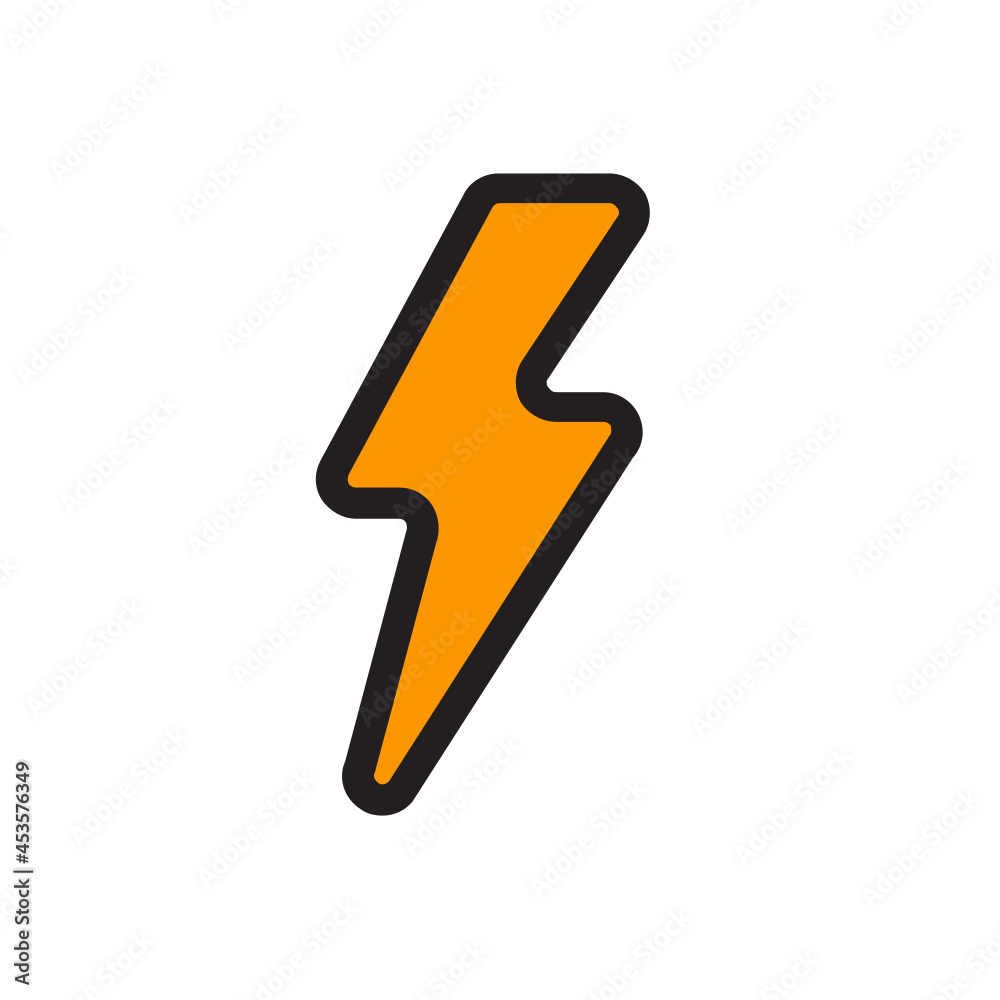 Lightning , Weather filled outline icon. Lightning , Weather filled outline icon.