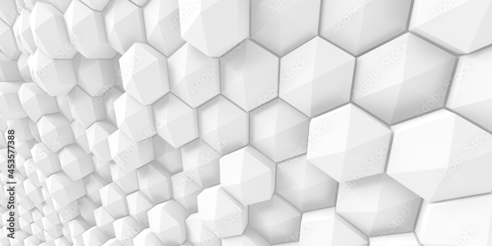 White Geometric Hexagon Abstract Background White Geometric Hexagon Abstract Background