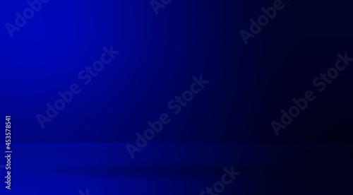 Blue color abstract two tone gradient banner background. Blank empty contrast business poster or website template with glow effect. Horizontal wallpaper or brochure cover design. Vector illustration