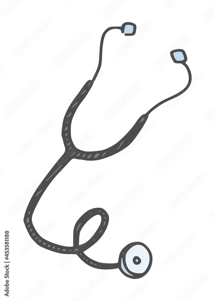 stethoscope doctor tool medicine doodle drawing stethoscope doctor tool medicine doodle drawing