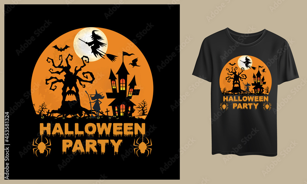 Halloween Party t shirt Design.