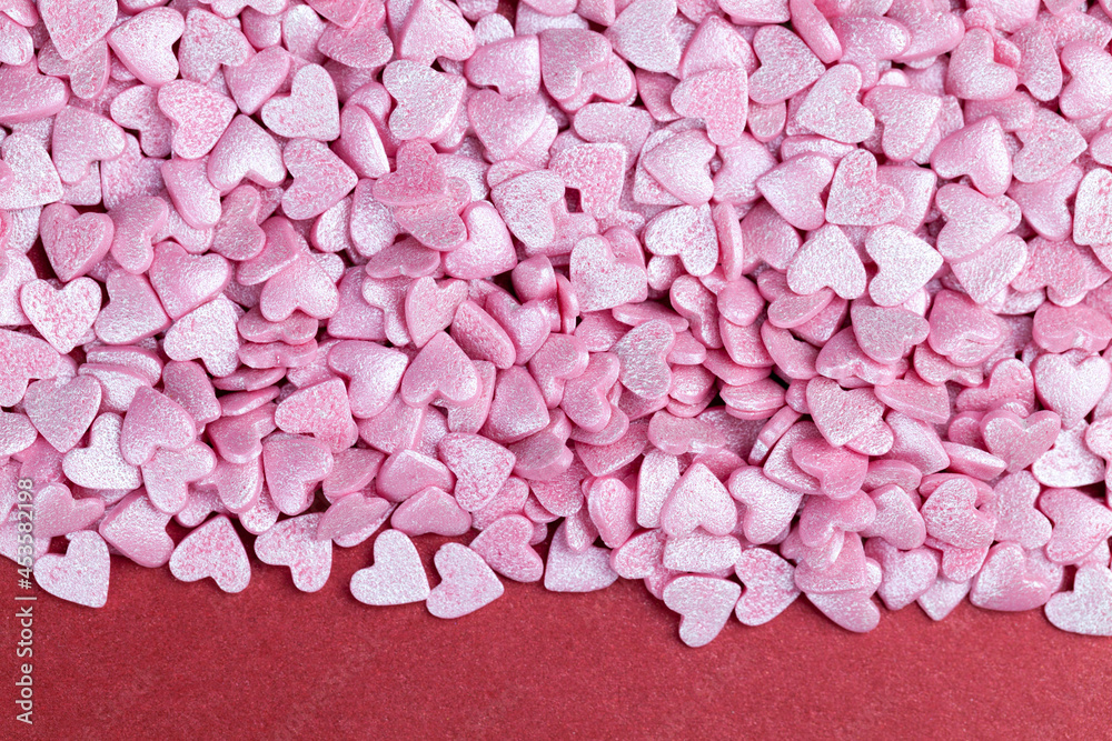 heart shaped pink sweet candy