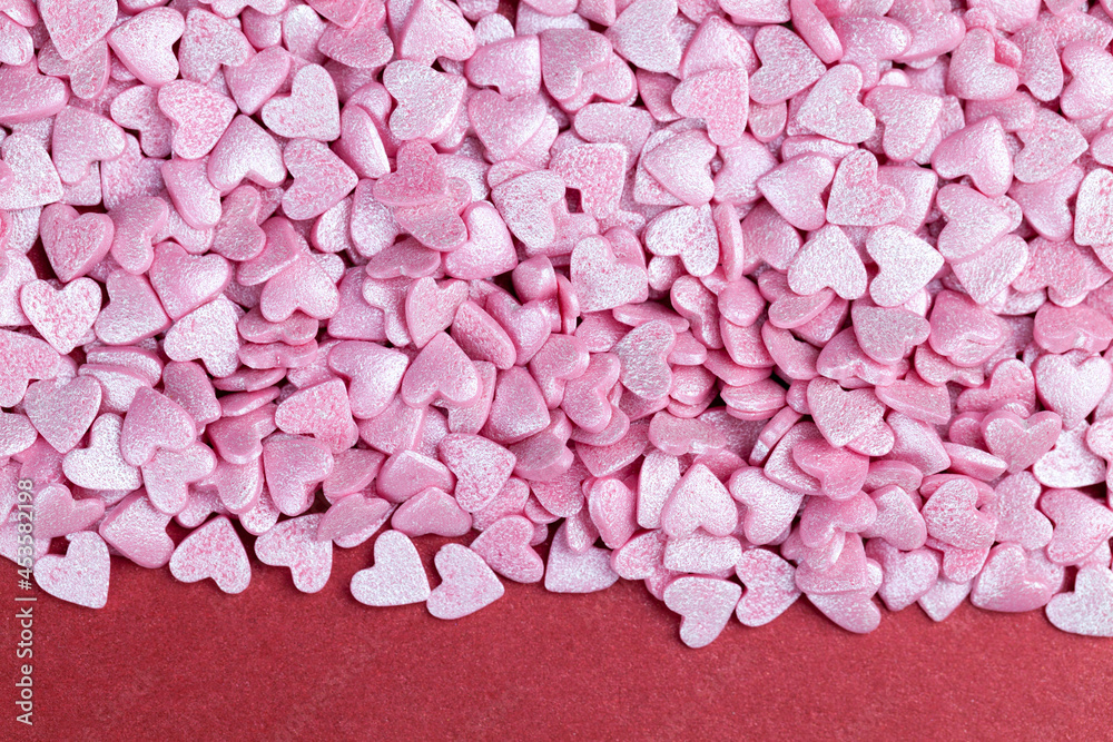 Fototapeta premium heart shaped pink sweet candy