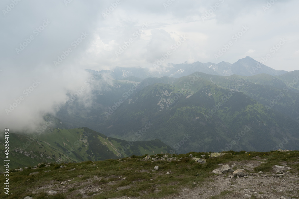 trail to the peak of Małołączniak in the Western Tatras
