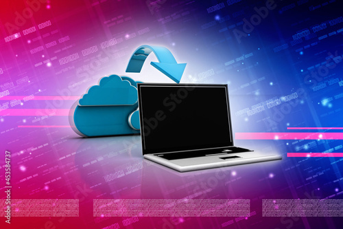 Wallpaper Mural 3d rendering technology Cloud computing  Torontodigital.ca